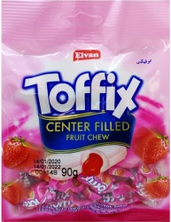 Жевательные конфеты Toffix Клубника 80 гр